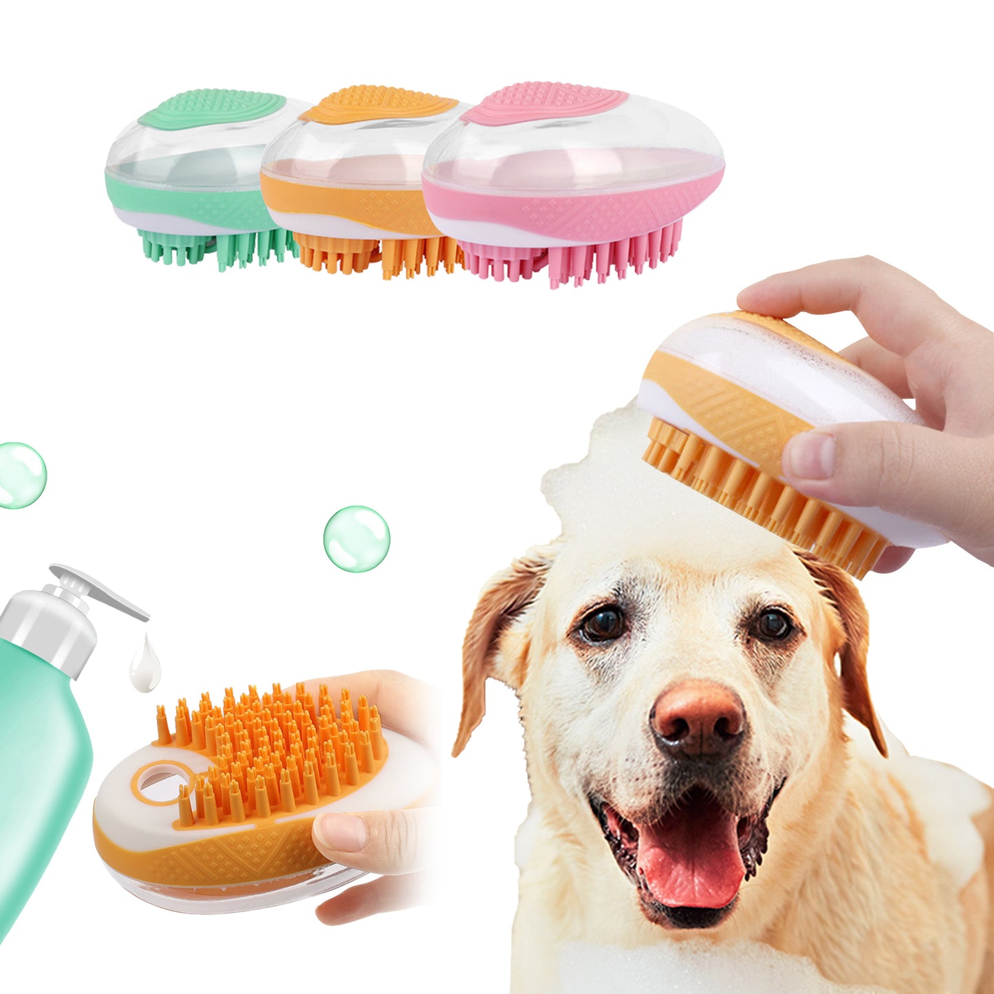 WuffWear 2-i-1Silicone SpaBørste - Massage &Badetid
