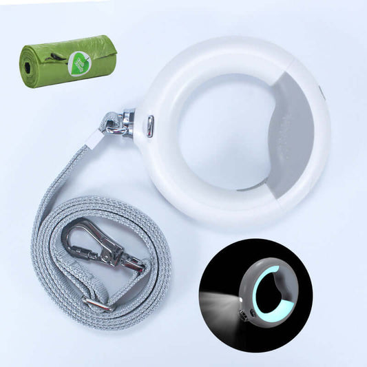 Selvoptrukken Hundesnor med LED-Lys - Automatisk Justerbar