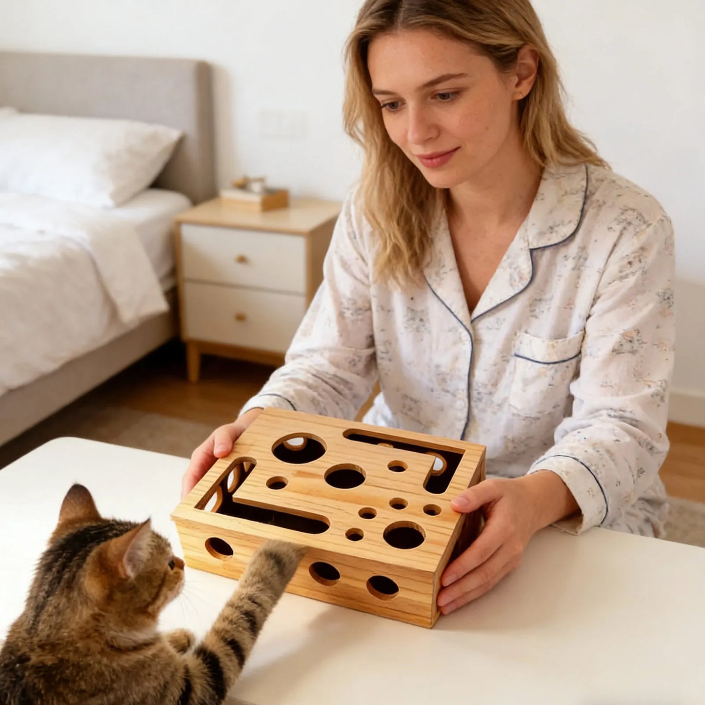 Katte Kradseboks - 2-i-1 Kradse- og Legeboks til Katte
