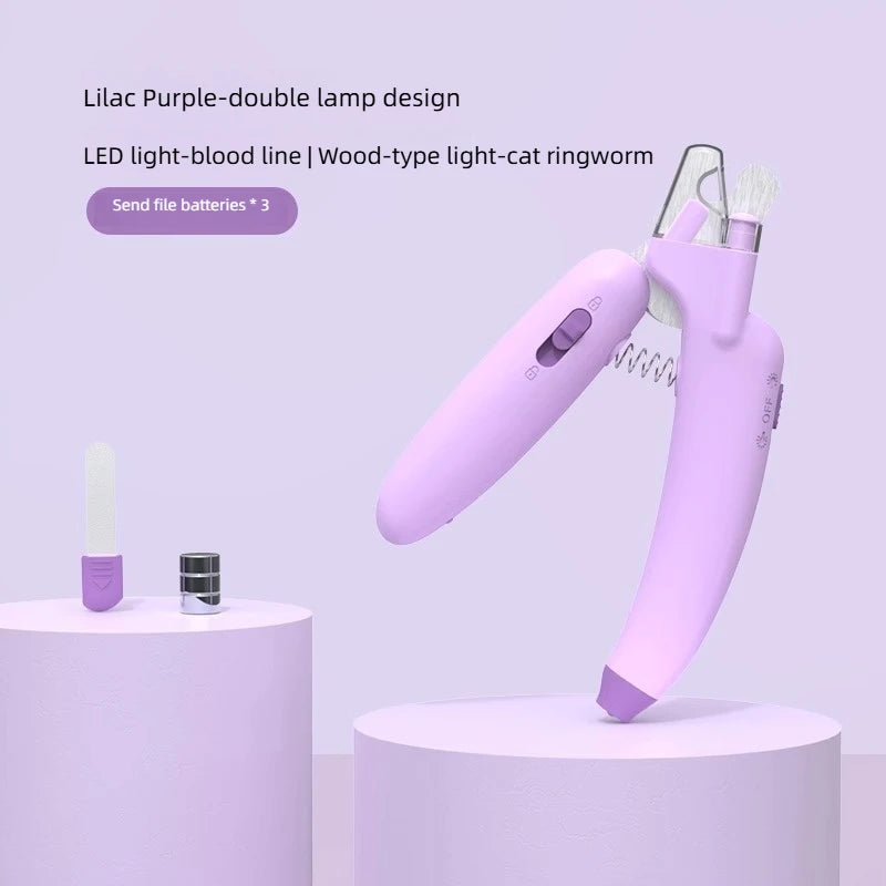 Negleklipper til Kæledyr med LED-Lys - Professionel til Hunde og Katte
