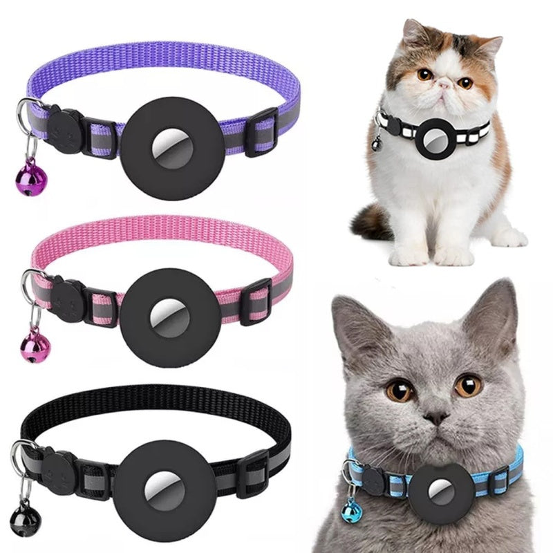 WuffWear Airpote - Sikkerhedshalsbånd til kat med klokke og AirTag-holder