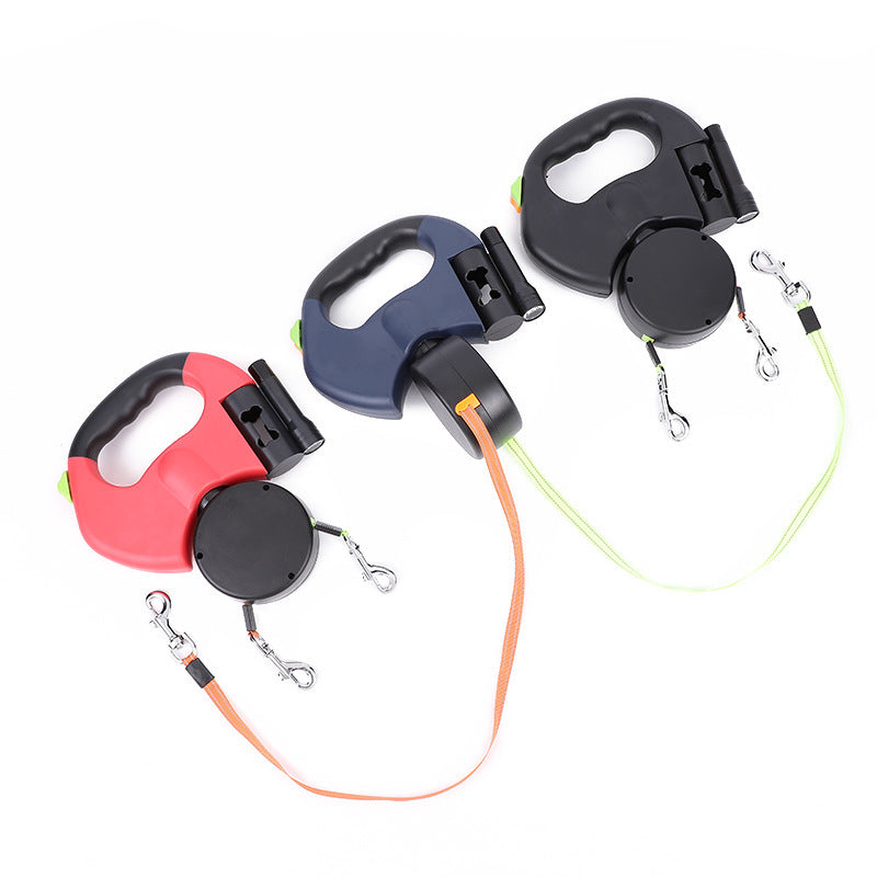 WuffWear DuoLine – Refleks Hundesnor med Lys & Dobbelt Træk 🐾💡
