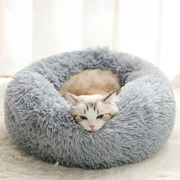 Rund Katteseng - Blød Donut Seng til Katte og Små Hunde