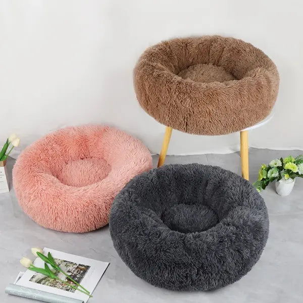 Rund Katteseng - Blød Donut Seng til Katte og Små Hunde