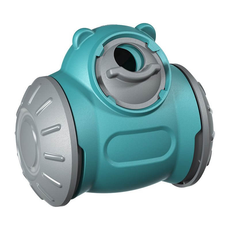 Interaktiv foder tumbler til hunde i blå og grå til mental stimulering og sjov spisetid med WuffWear.